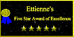 Ettienne's Five Star Award of Excellence